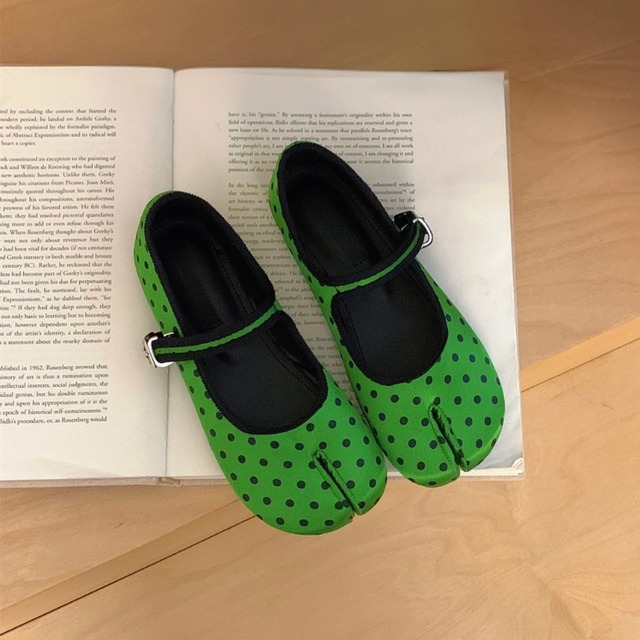 satin strap tabi mary jane shoes【3color】  e1863