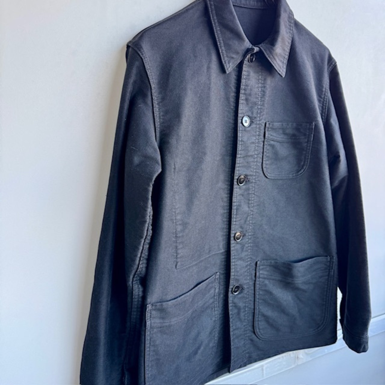 French ブラックモールスキンジャケット 50s〜 画像2