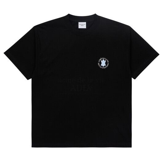 SALE!!【ACME DE LA VIE】A LOGO EMBLEM EMBROIDERY BASIC S/S T-SHIRT (ADLV-07)【リサ × アクメドラビ/BLACKPINK/LISA/T-SHIRT/Tシャツ/ルーズシルエット/韓国/2022ss/春夏コーデ/韓国ファッション/海外ファッション/ストリート】