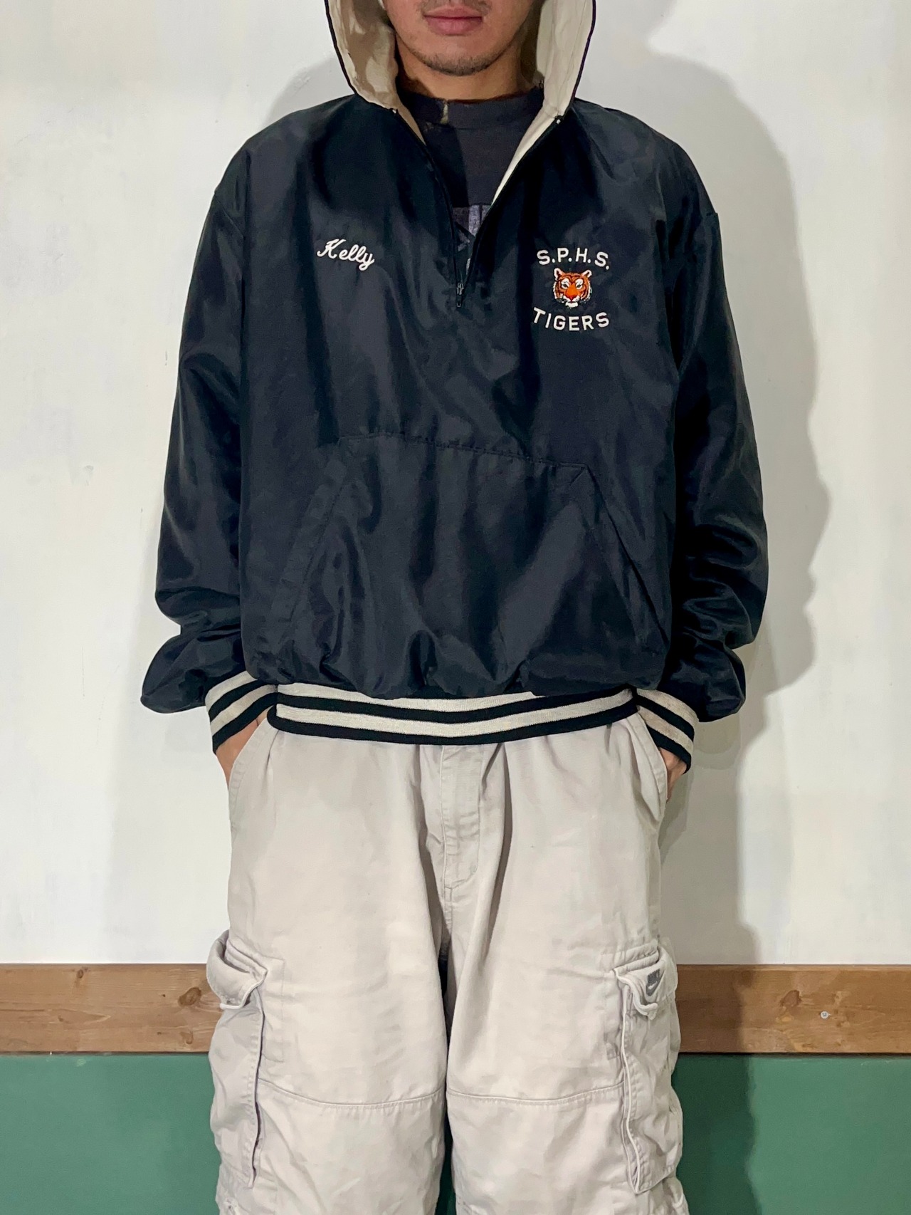 90's Holloway Half-Zip Nylon Jacket【L】
