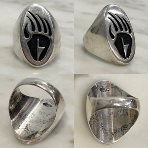 hopi George Phillips silver ring "bear paw"