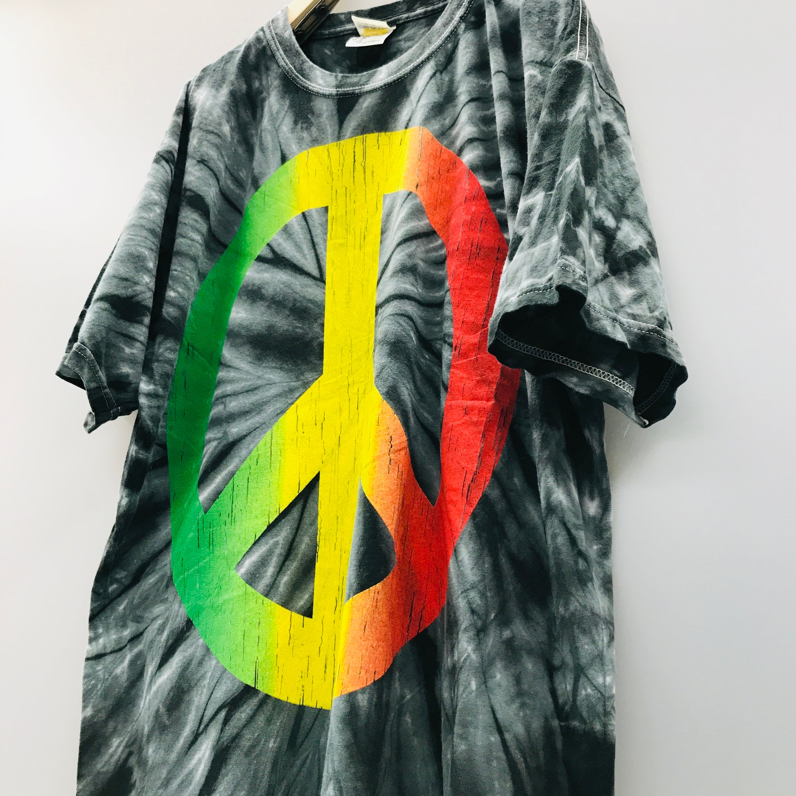 ビンテージ タイダイ 染め Tシャツ PEACE ピース ヒッピー 美品