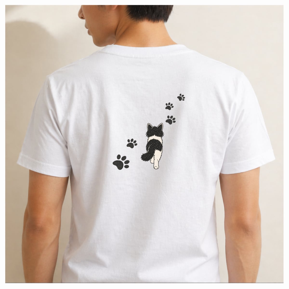 【肉球と猫】半袖Tシャツ(PF00337)(3color)