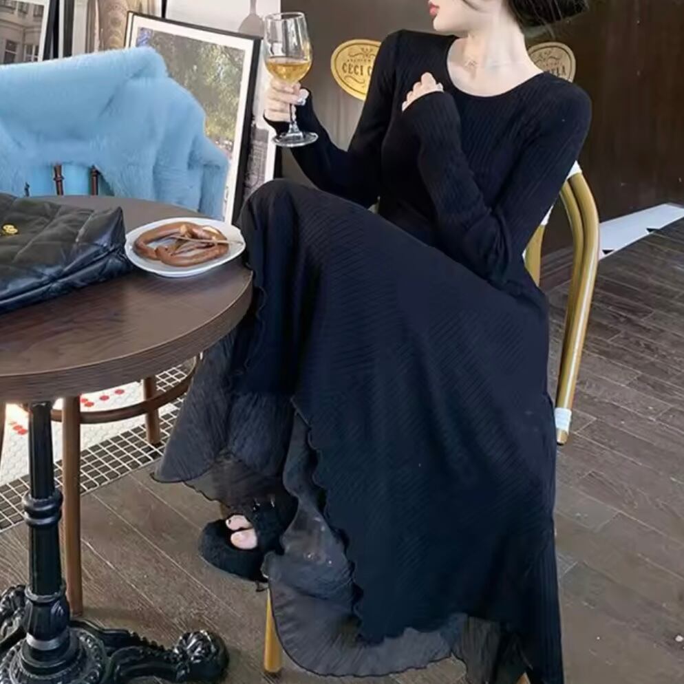 random hem flare dress