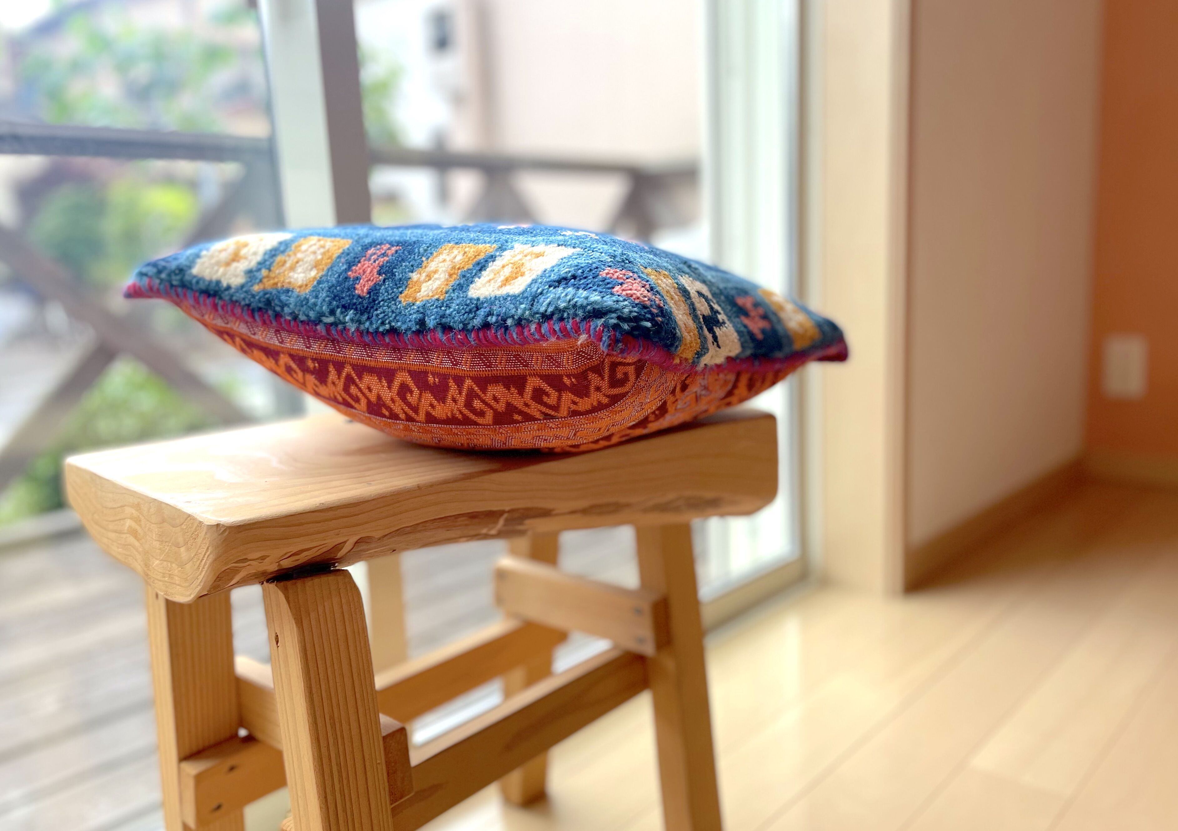 美品ギャッベ　クッションカバー ギャッベ クッション 346 | TONERI RUGs