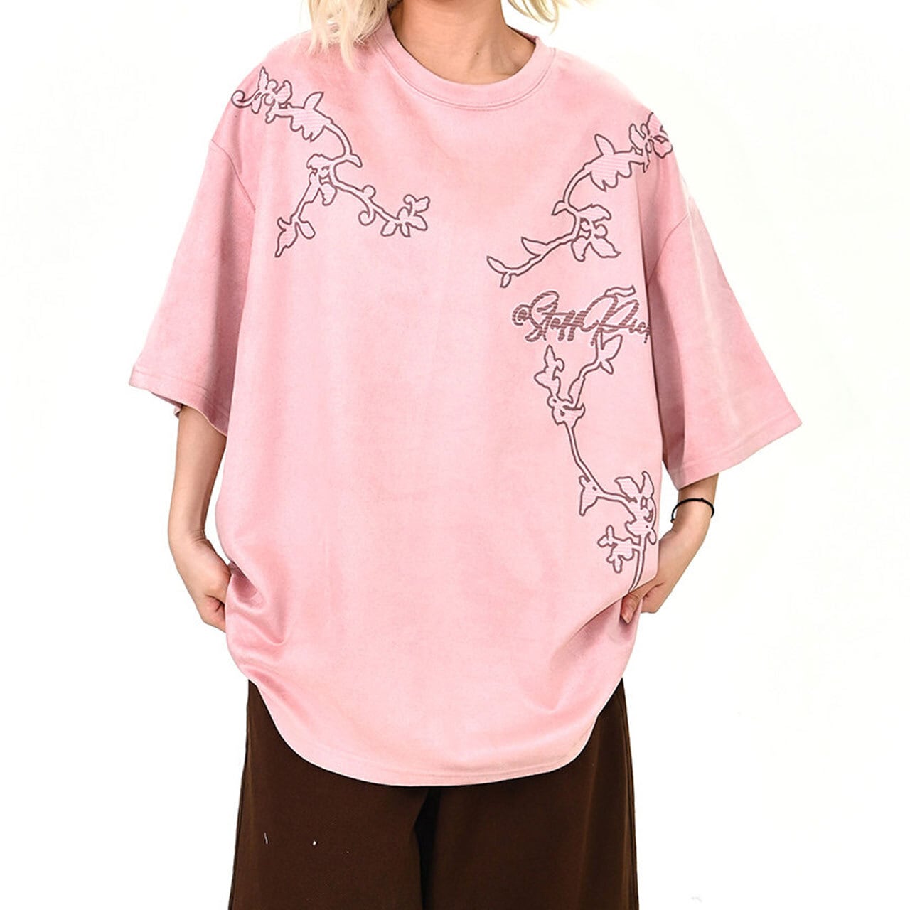 グラフィックアウトラインルーズシルエットTシャツ 2col R01692