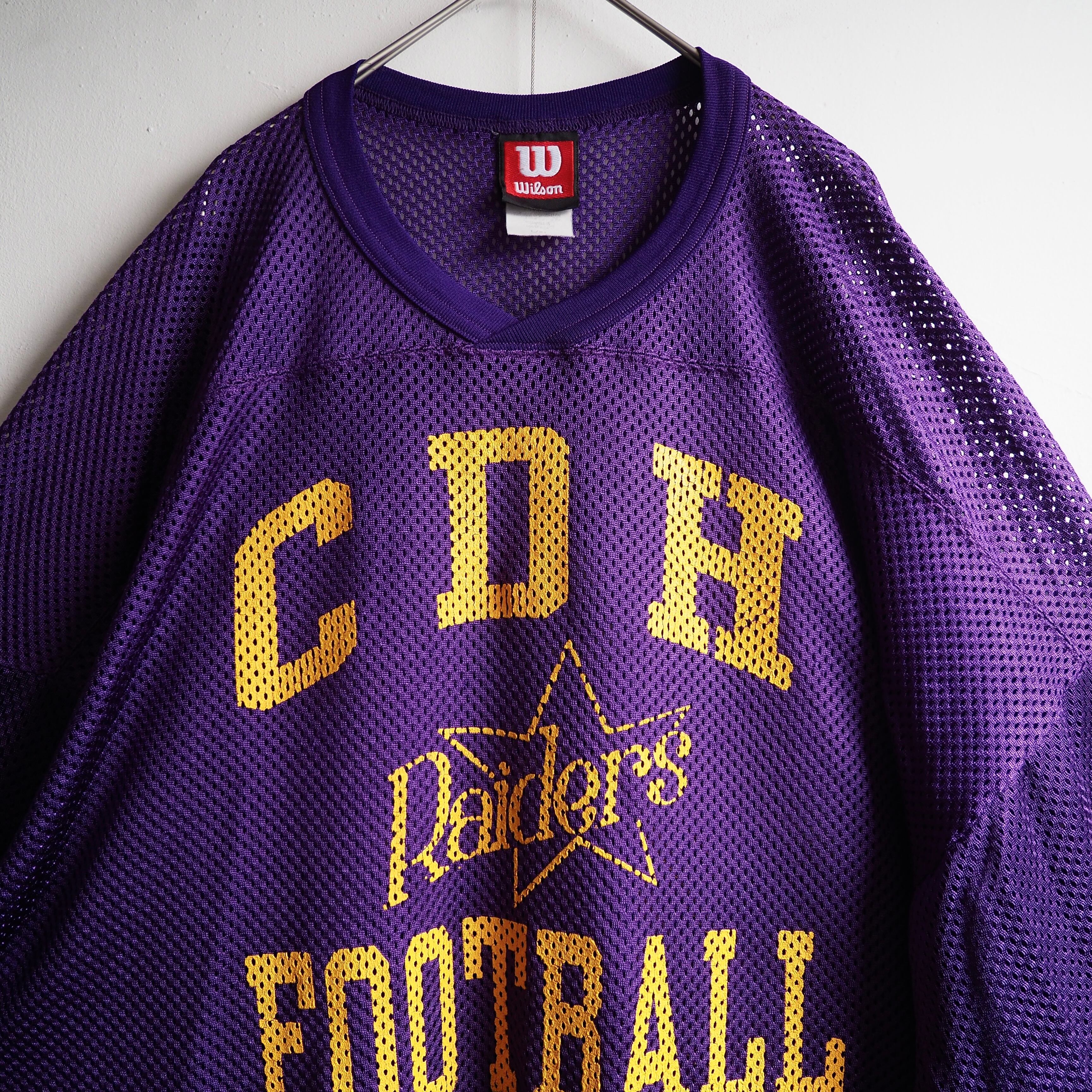 1990s ” Wilson ” ” CDH Raiders ” Short length mesh game Tee