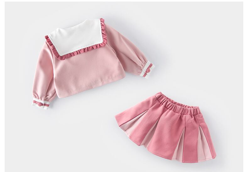 セーラー 服 卒園式 卒業式 女の子 子供服 ツイード セットアップ スーツ 可愛い ピンク 長袖 在庫変動激しいです 気になる方は在庫をお問い合わせください Antoinette