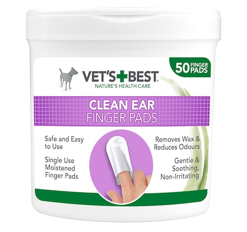 犬 耳洗浄 VET'S　BEST　クリーンイヤー　耳掃除　フィンガーパッド　50枚