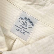 Brooks Brothers 1818 ブルックスブラザーズ REGENT BD ストライプ ボタンダウン 長袖シャツ XL/ホワイト メンズ