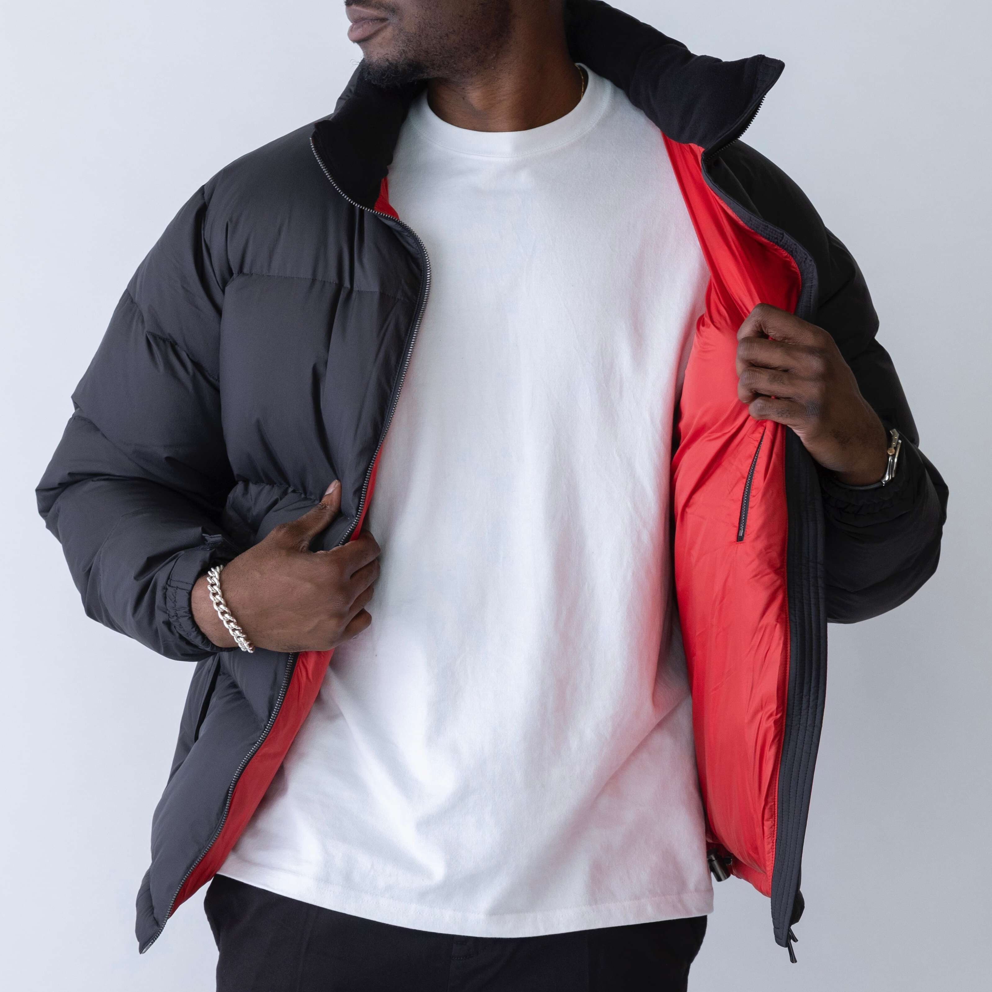 HYOD グレー/赤 ダウンジャケット LLサイズ 廃盤アイテム】