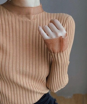 ハーフタートル◆メッシュベルスリーブシャツ◆翌日発送【t-10819】