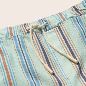 ＜COZMO＞Shorts Zion  ストライプ コットン ショートパンツ (ivory striped)