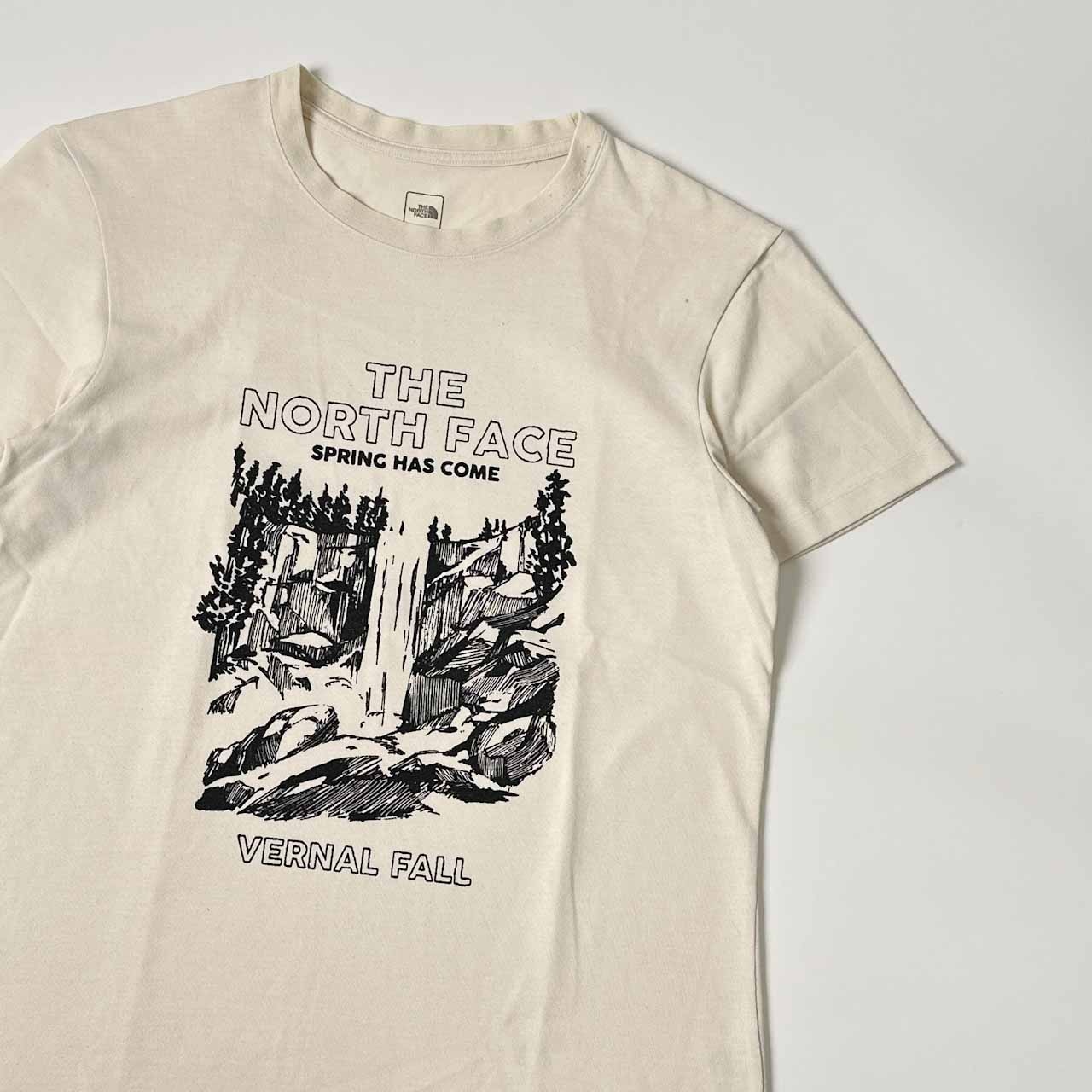 THE NORTH FACE デザイン 半袖 Tシャツ L/アイボリー系 メンズ アウトドア