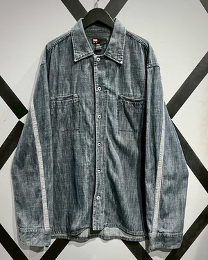 【X VINTAGE】"OLD DIESEL" Line Design Loose Denim Shirt Jacket