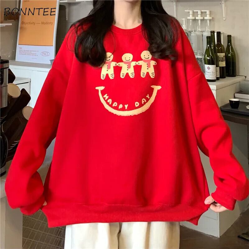 【新作】【送料無料】 スウェット女性冬 Ins Rad オル漫画印刷トレンディな学生暖かい Kawli 新シンプルなスポーティなストリートオールマッチ 0290299568565