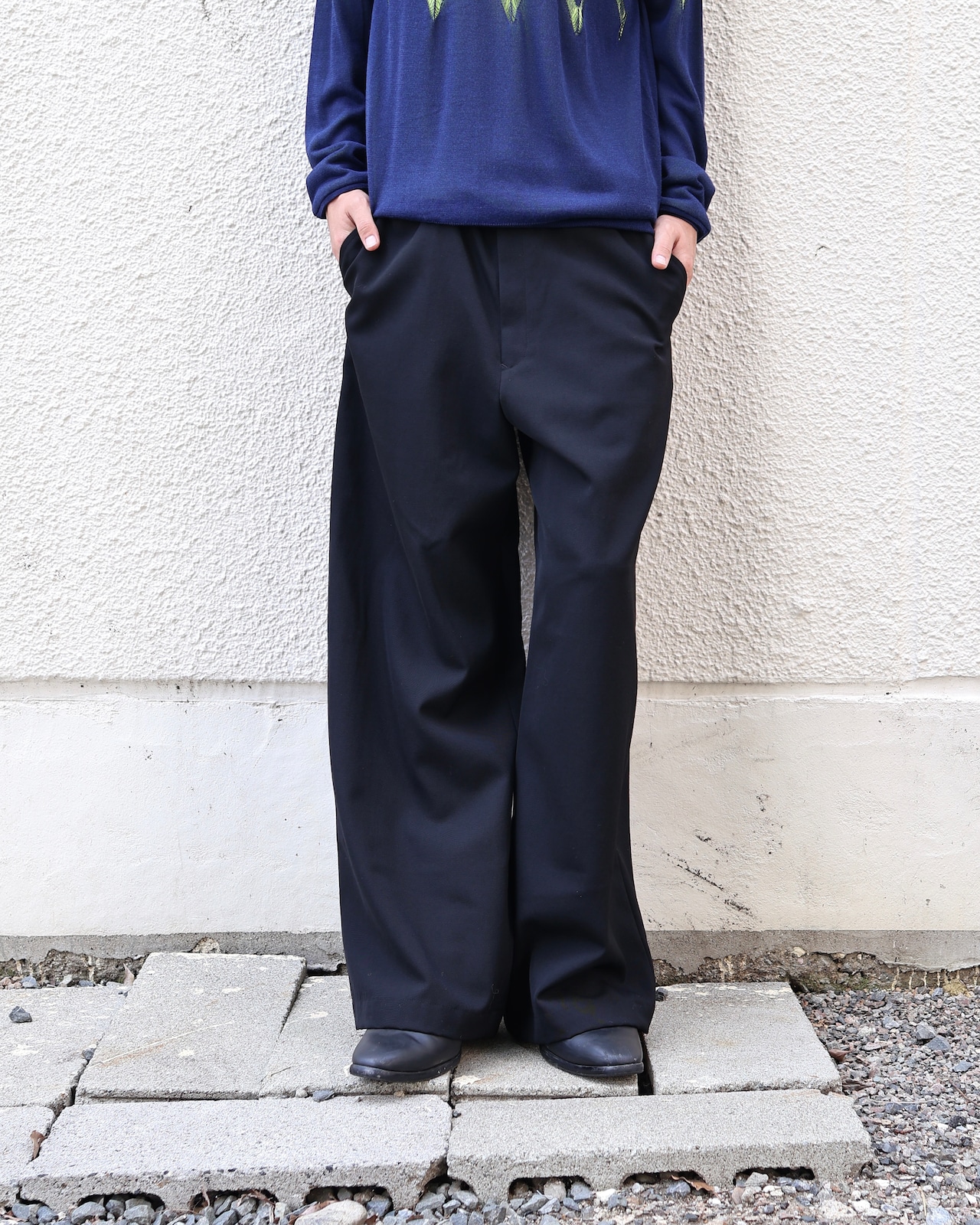 【Y's】hip design straight slacks