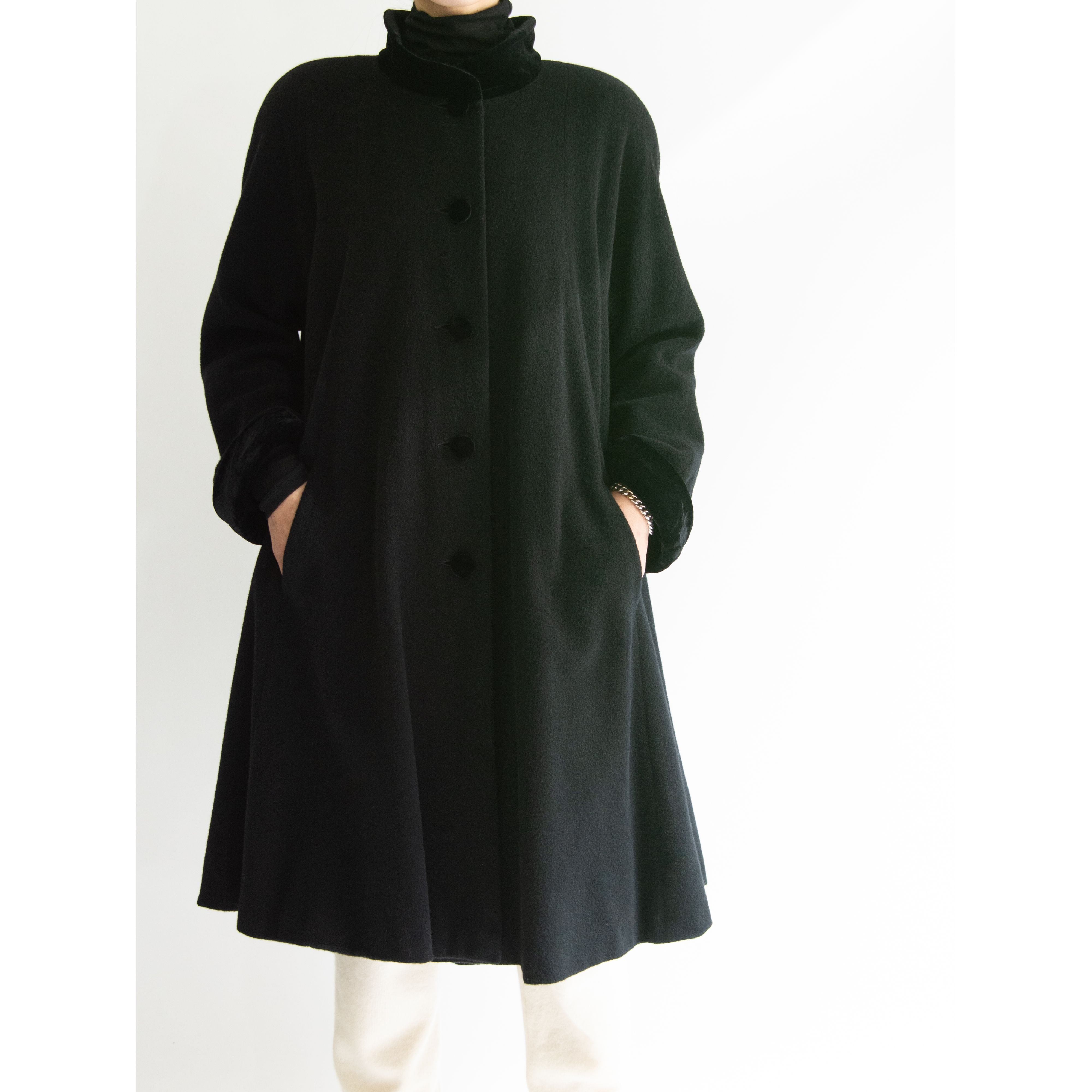 【GUY LAROCHE COUTURE PARIS】Made in France Cashmere-Wool-Polyamide Long Coat（ギラロッシュ フランス製 カシミヤウールポリアミド ロングコート）