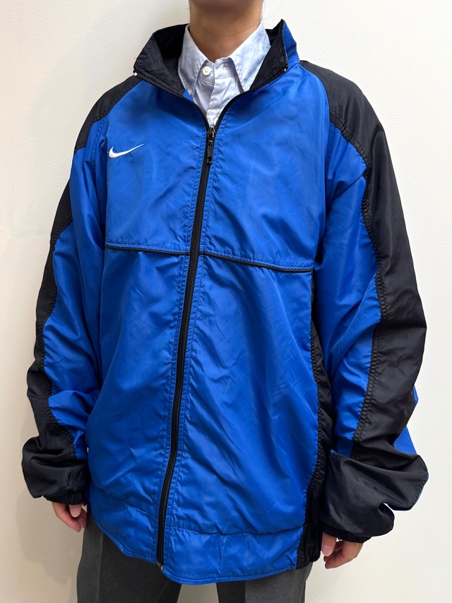 JK16-4 USED NIKE TEAM NYLON JACKET -BLUE-