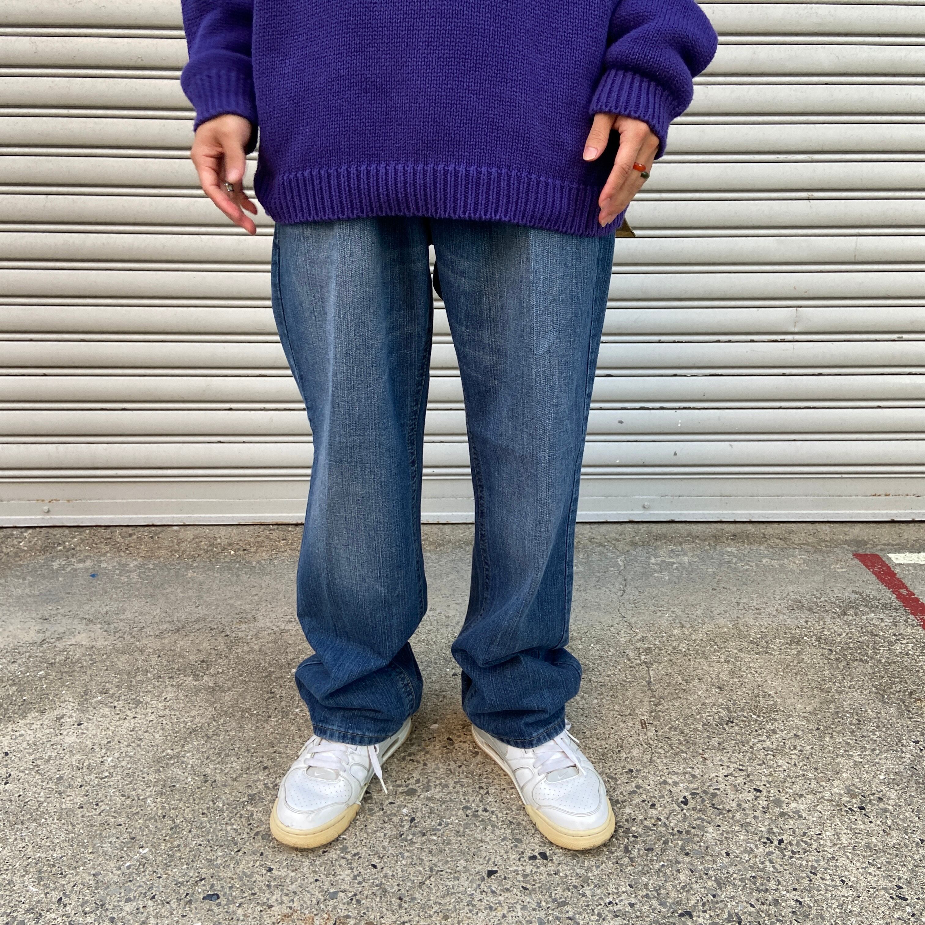 【vintage】ワイドストレート イージーパンツ スラックス 赤紫 XL