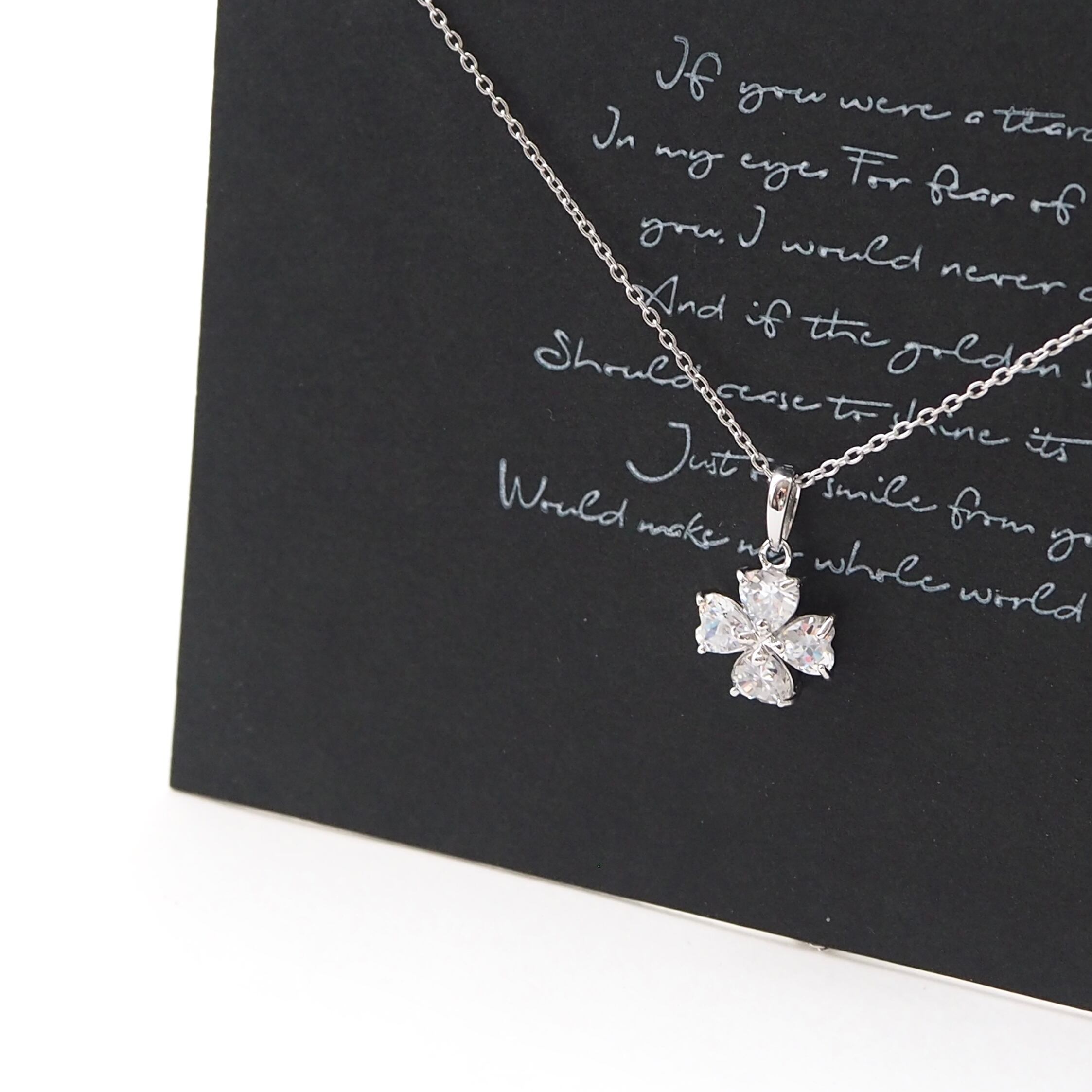 clover cross happiness necklace✴︎ silver925 四葉のクローバーの