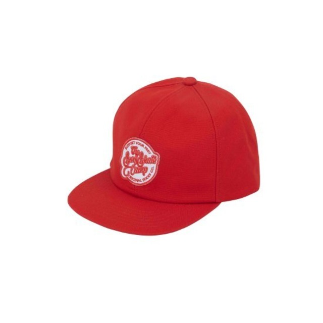 SURFSKATECAMP #6Panel Trucker Canvas Cap made by FAF ROCKEY Red