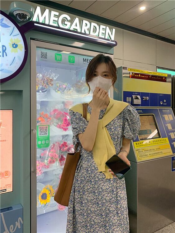 フローラルドレス サマーウェストロングAラインスカート 大人ガーリー スウィート キュート カジュアル 夏物 花柄 クレセントシティ50878809170