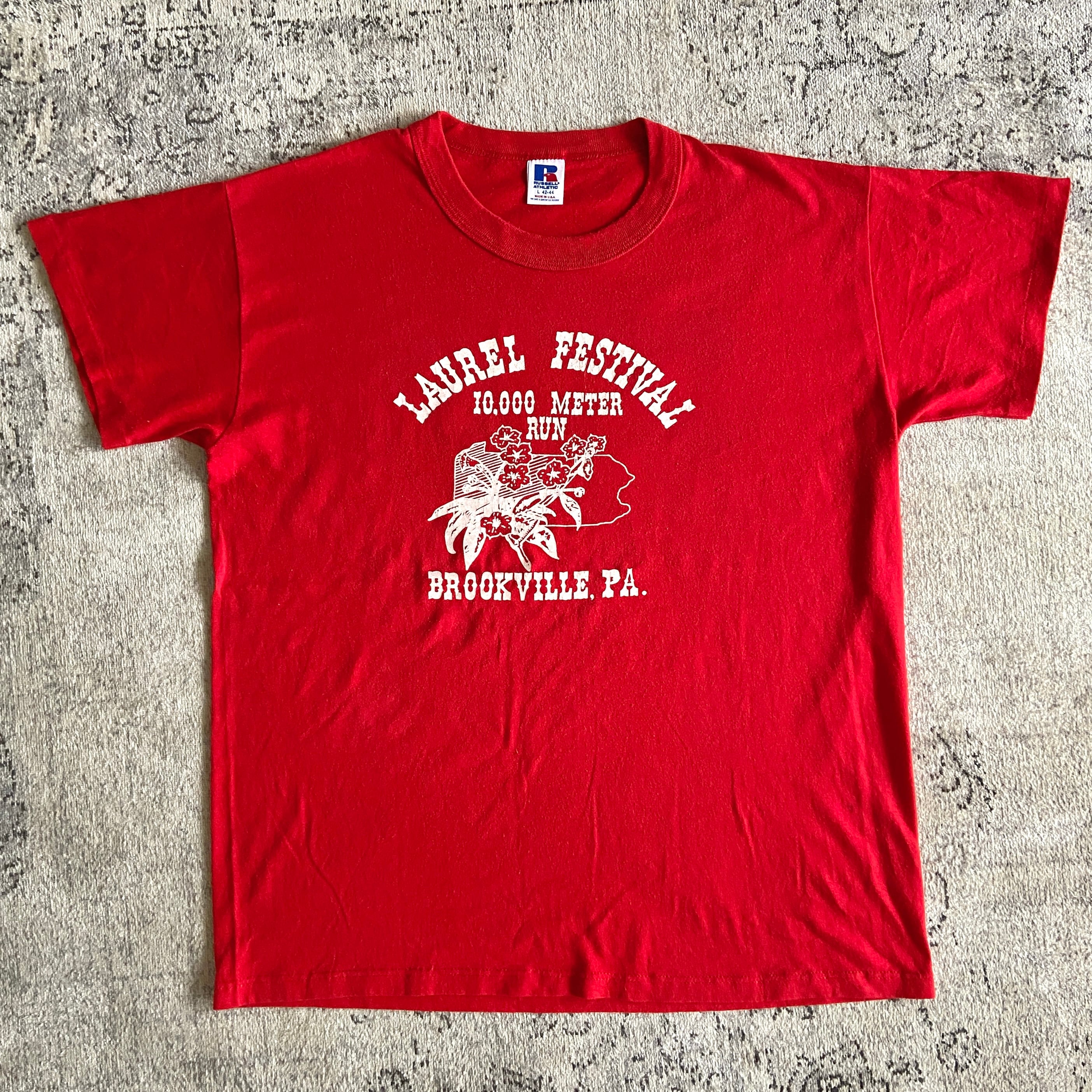 1990s RUSSELL Red Tee L Made in USA F778 | ROGER'S used