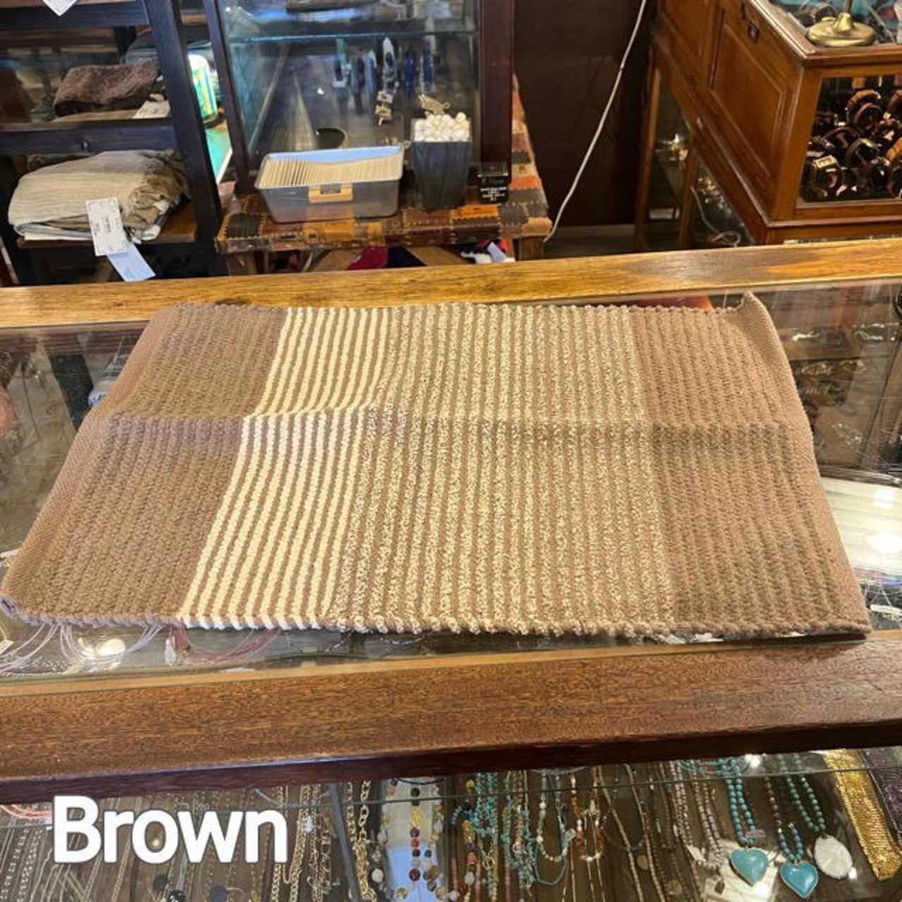 Cotton Chenille Striped Floor Mat　3Color　コットンシェニール ボーダーフロアマット 　3色　　フロアマット　マット　　
