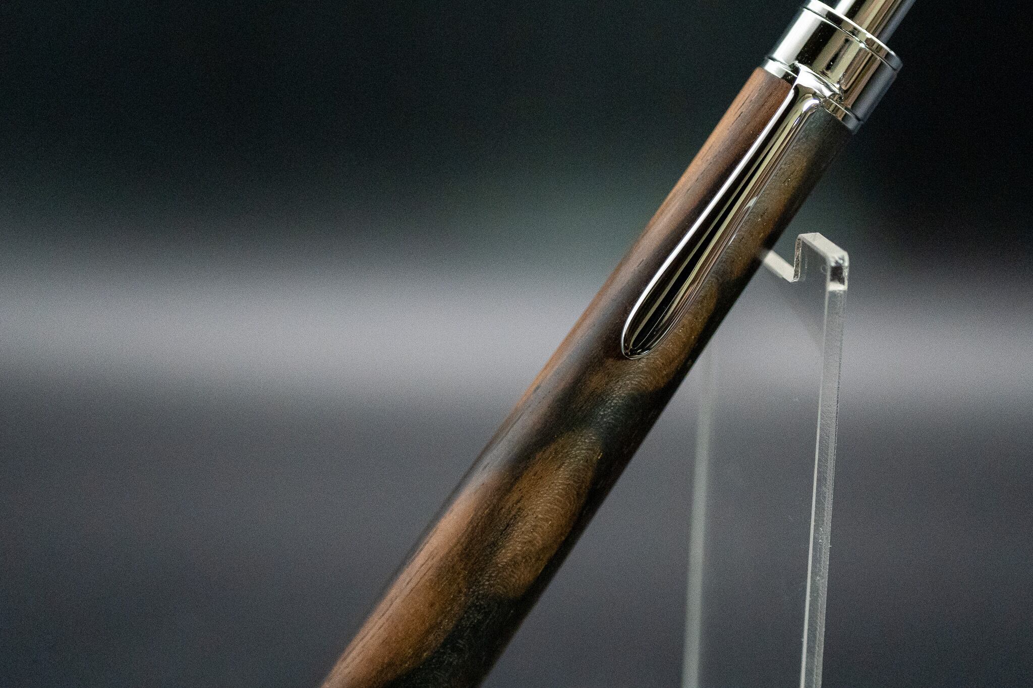 【魅惑の黒い紋様】 黒柿孔雀杢 極上 silver MP ※BPにも変更可