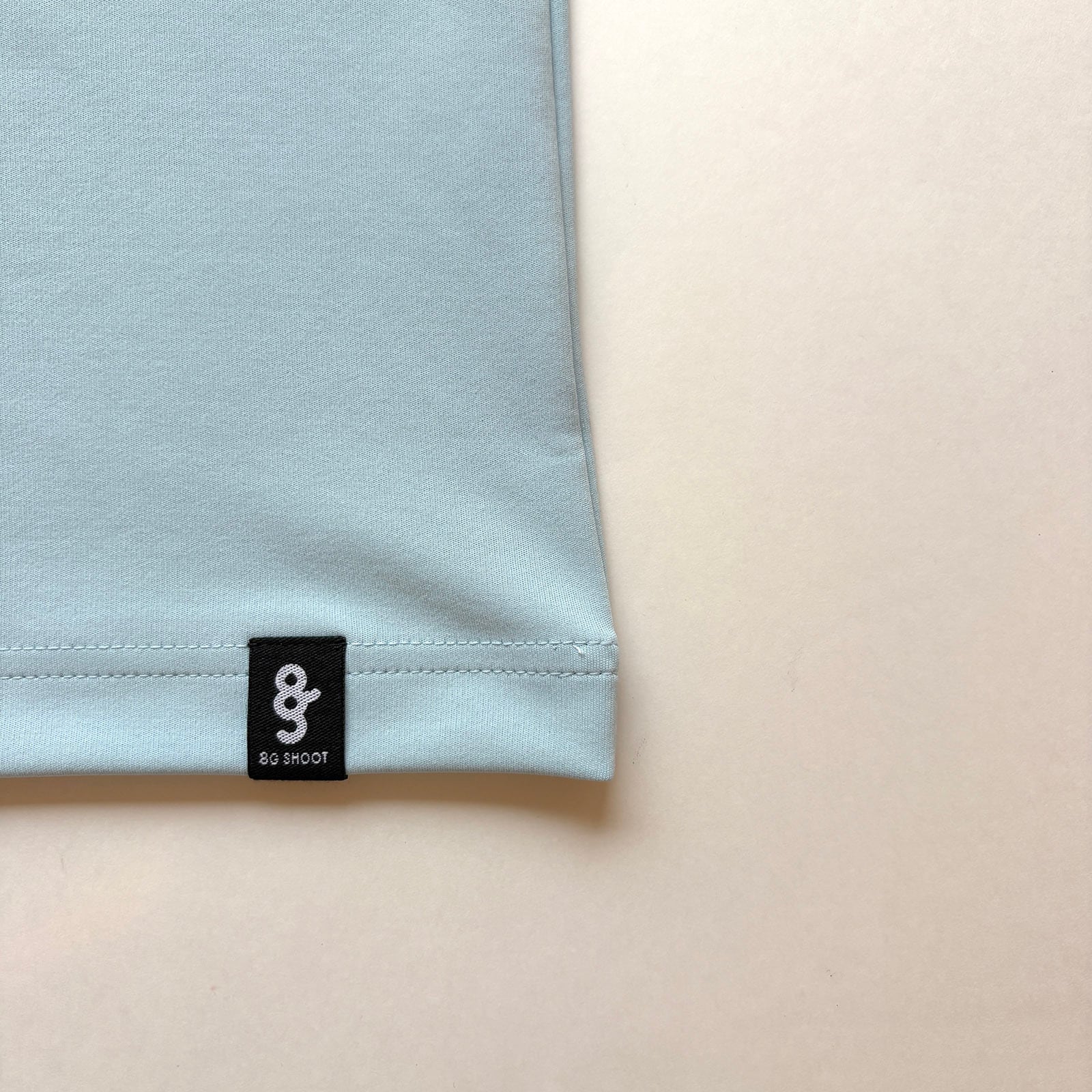 LOGO PRINT MOCK NECK SHIRT - LIGHT BLUE / BLACK - | 8G SHOOT WEBSTORE