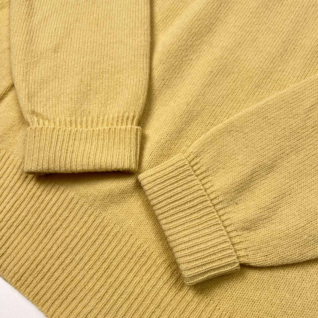 90s Polo Ralph Lauren ラルフローレン ワンポイント刺繍 ポロ ウールニットセーター サイズ M /イエロー/ナイガイ/ビンテージ