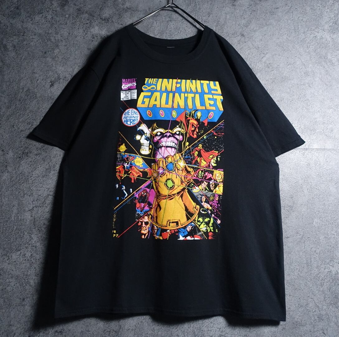 “MARVEL” Black INFINITY GAUNTLET Print T-shirt