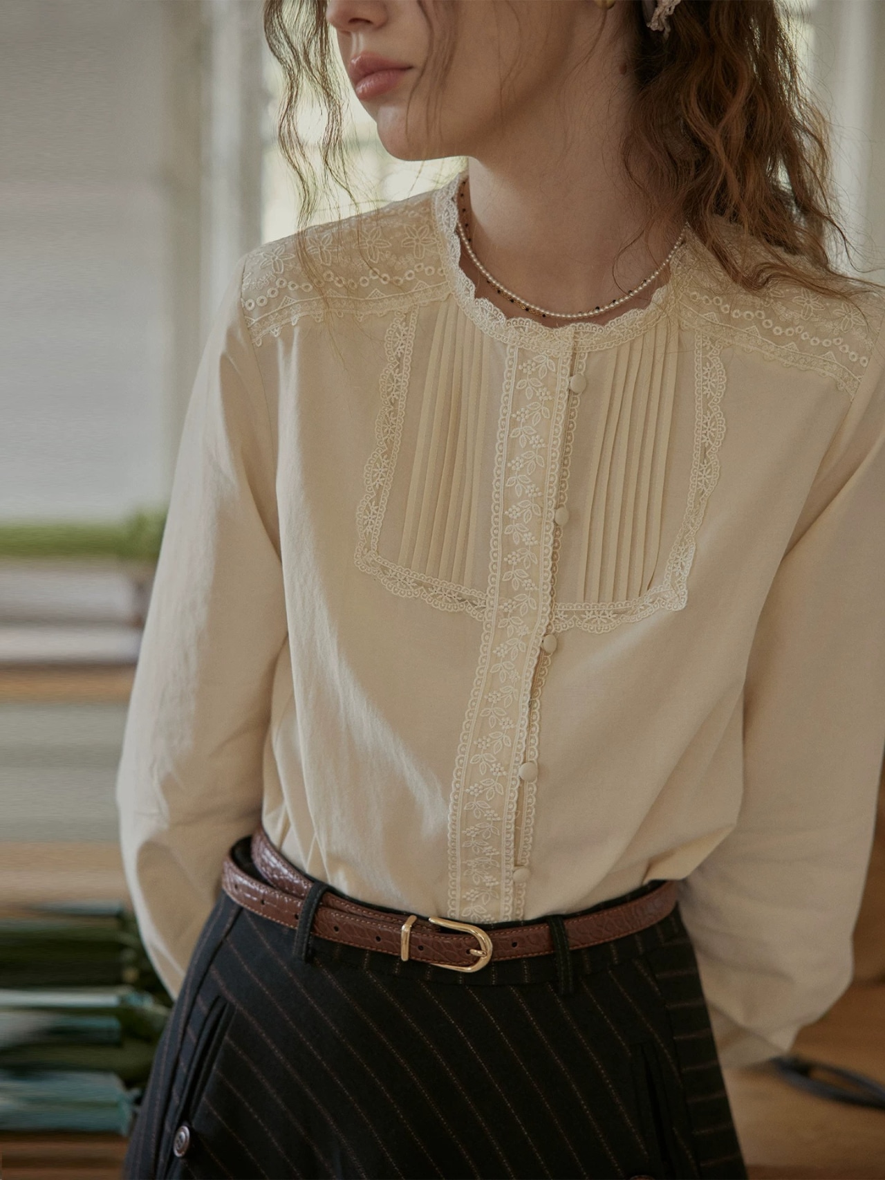 Ivoire Antique Lace Blouse F0789