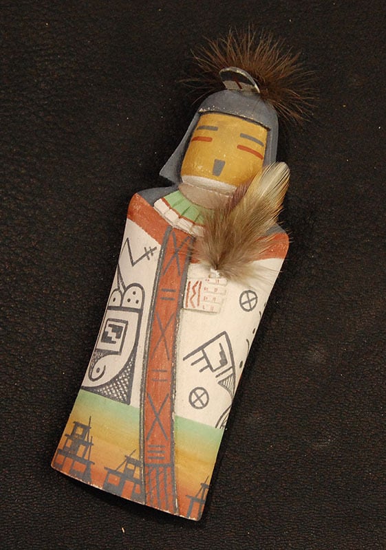 HOPI(ホピ)族 アーティスト作 カチーナドール クラウン シルバー