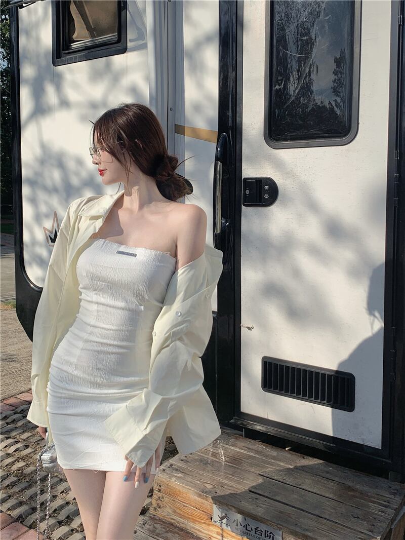 トップス ドレス サマーショートスカート ウェスト 夏物 ブラックストロベリース75772190158