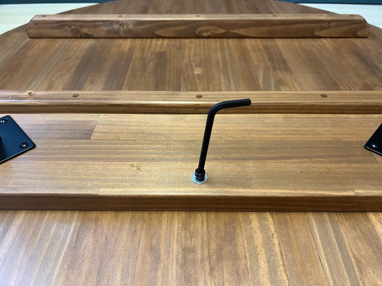 送料無料】 ローテーブル 丸形 90cm 2分割 パイン ダークウォルナット