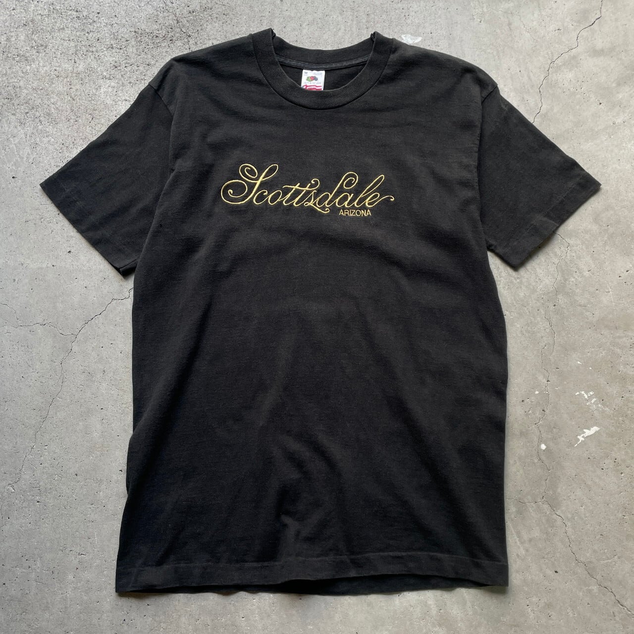 USA製 90年代 Scottsdale ARIZONA スーベニア 金刺繍ロゴ Tシャツ