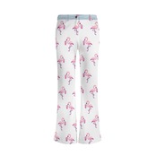 Women's Print Elegant Flare Pants White 4265