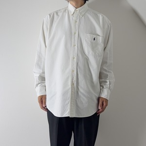 90s Ralph Lauren  BIG SHIRT white [M] 古着