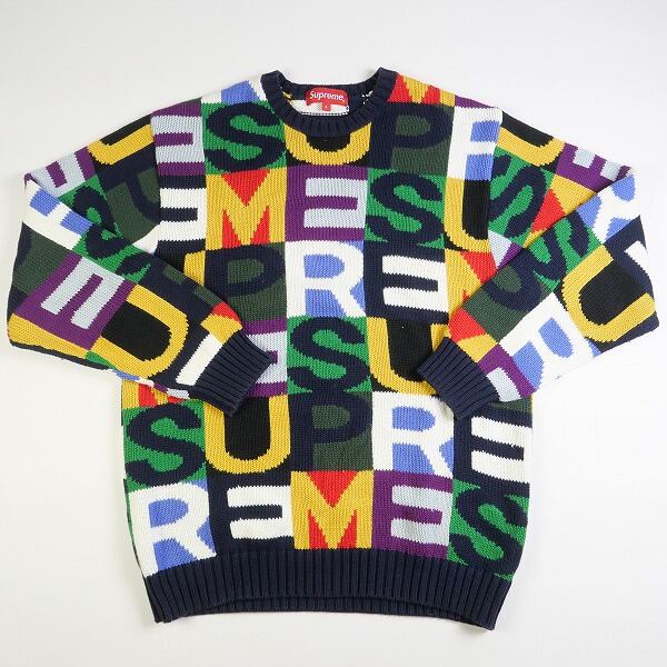 SUPREME 18AW Big Letters Sweater Sサイズ