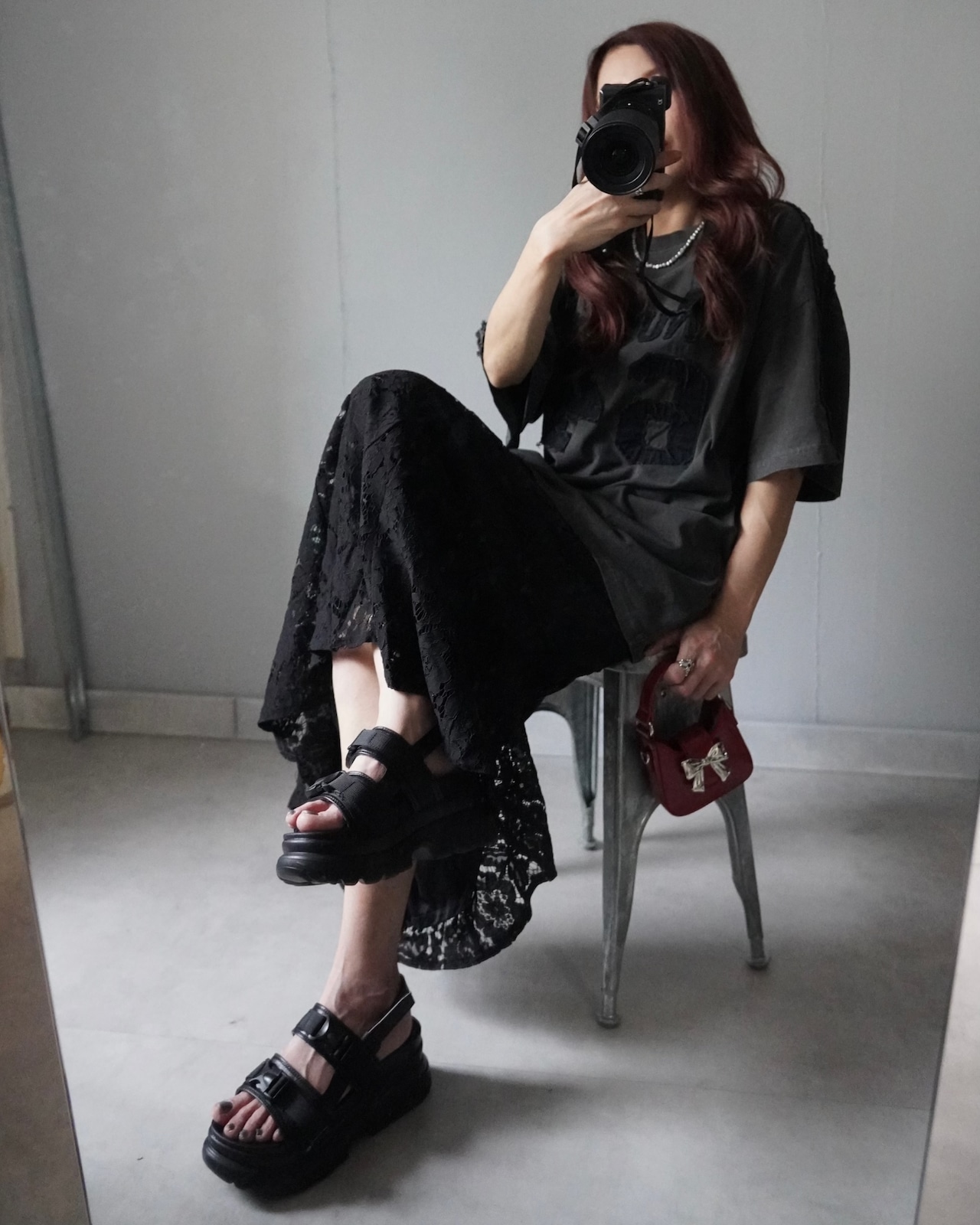 【unused.lab】Sideline denim patch CS/Navy