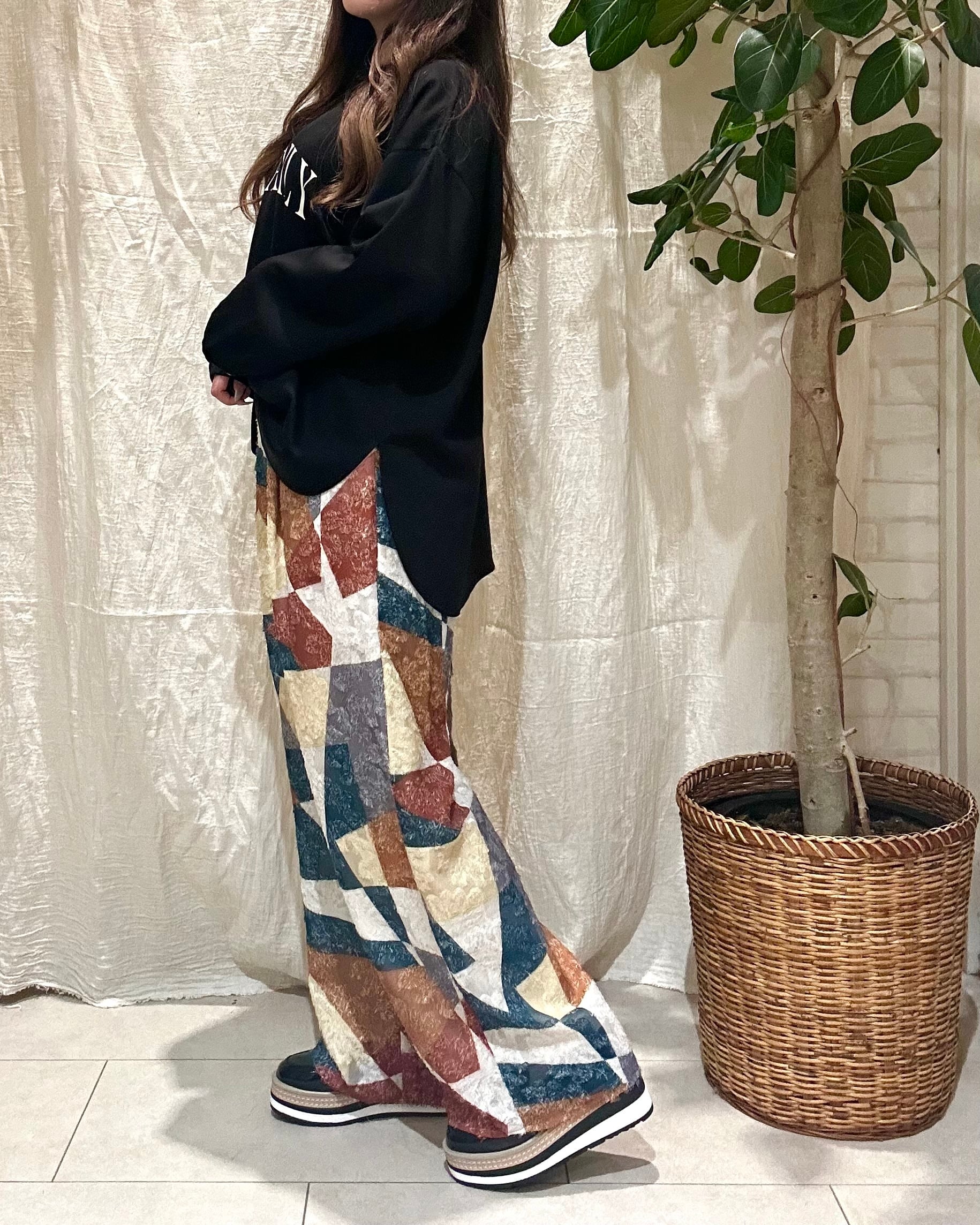 幾何学柄ジャガードパンツ Palm Riche(ポームリシュ) | EARL