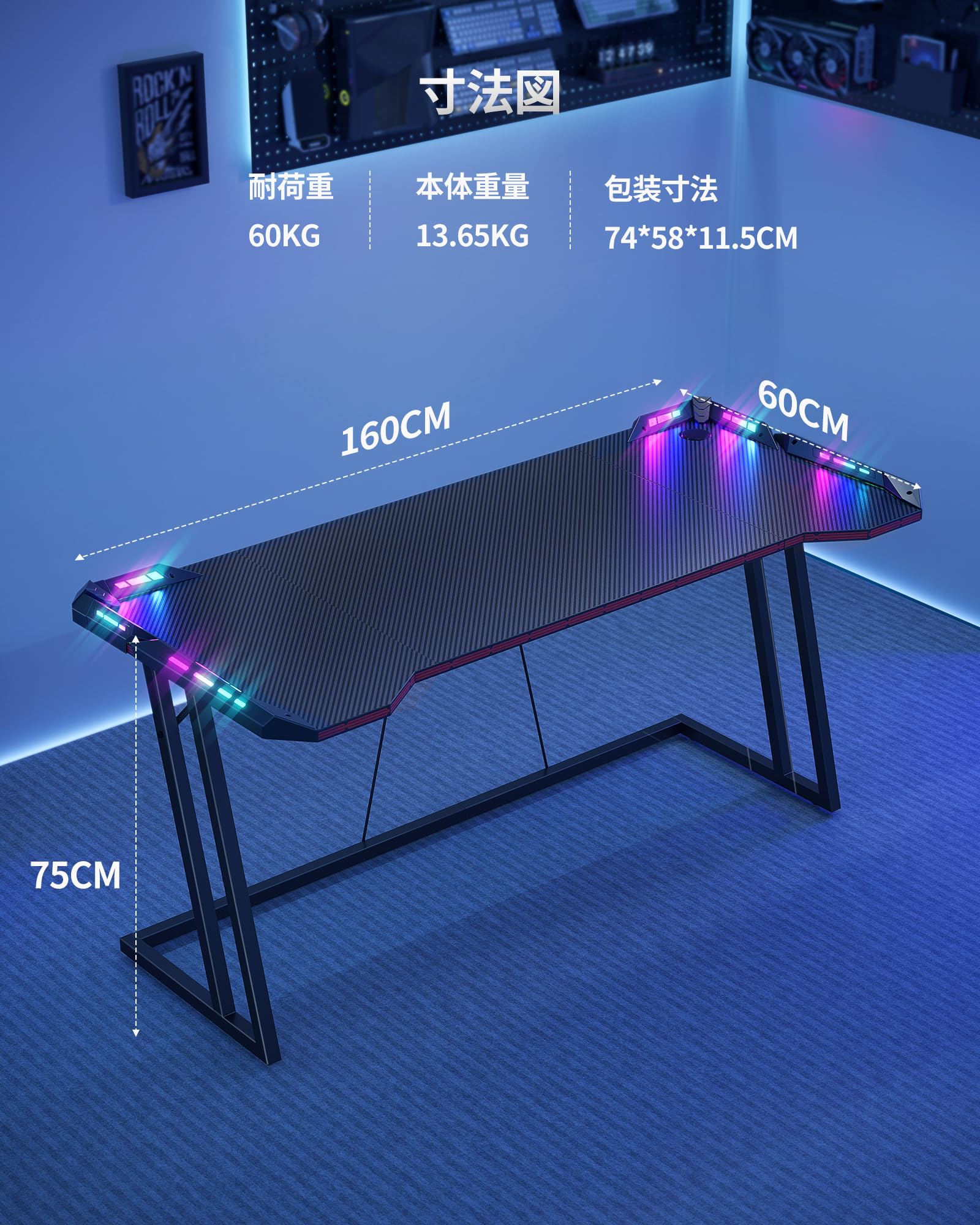 CubiCubiゲーミングデスク 幅100cm*奥行60cm* CubiCubiゲーミングデスク 幅100cm*奥行60cm*