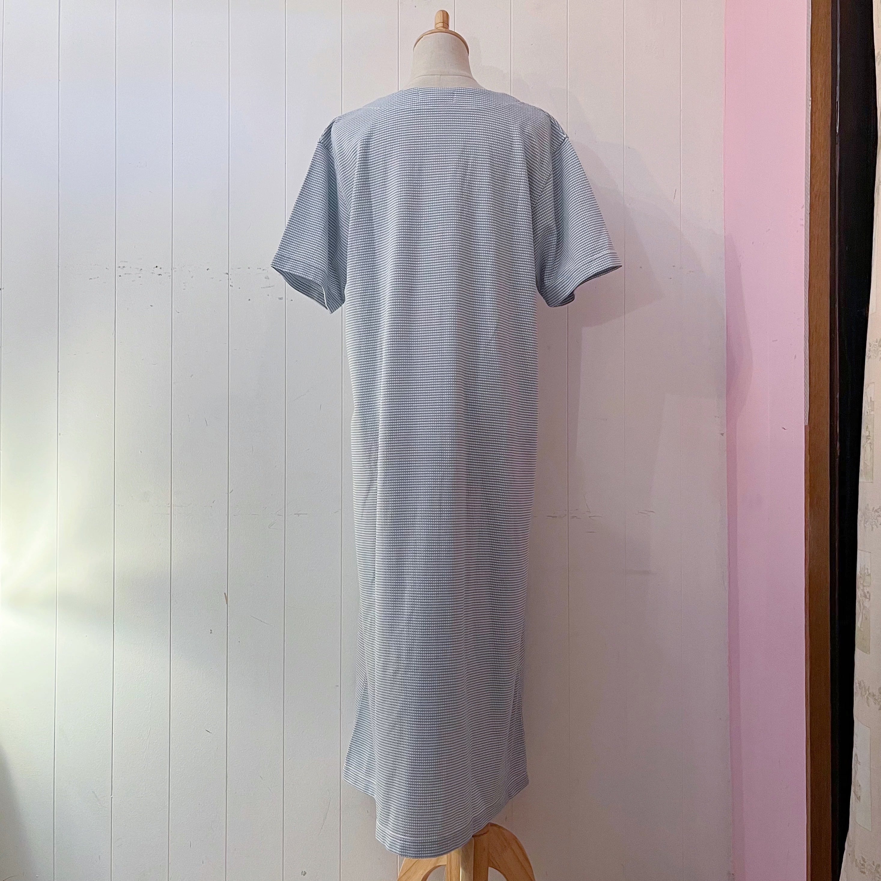doll applique light blue one-piece