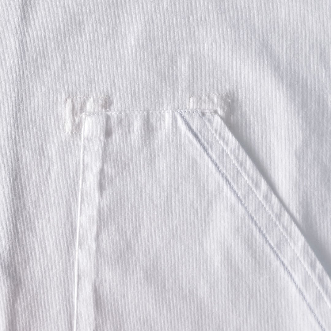 快晴堂 カイセイドウ ワークポケット8分袖Tシャツ・オフホワイト