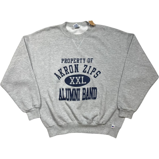 《L》russell athletic ラッセルアスレチック スウェット プリント 肉厚 グレー 90年代 vintage no.9823