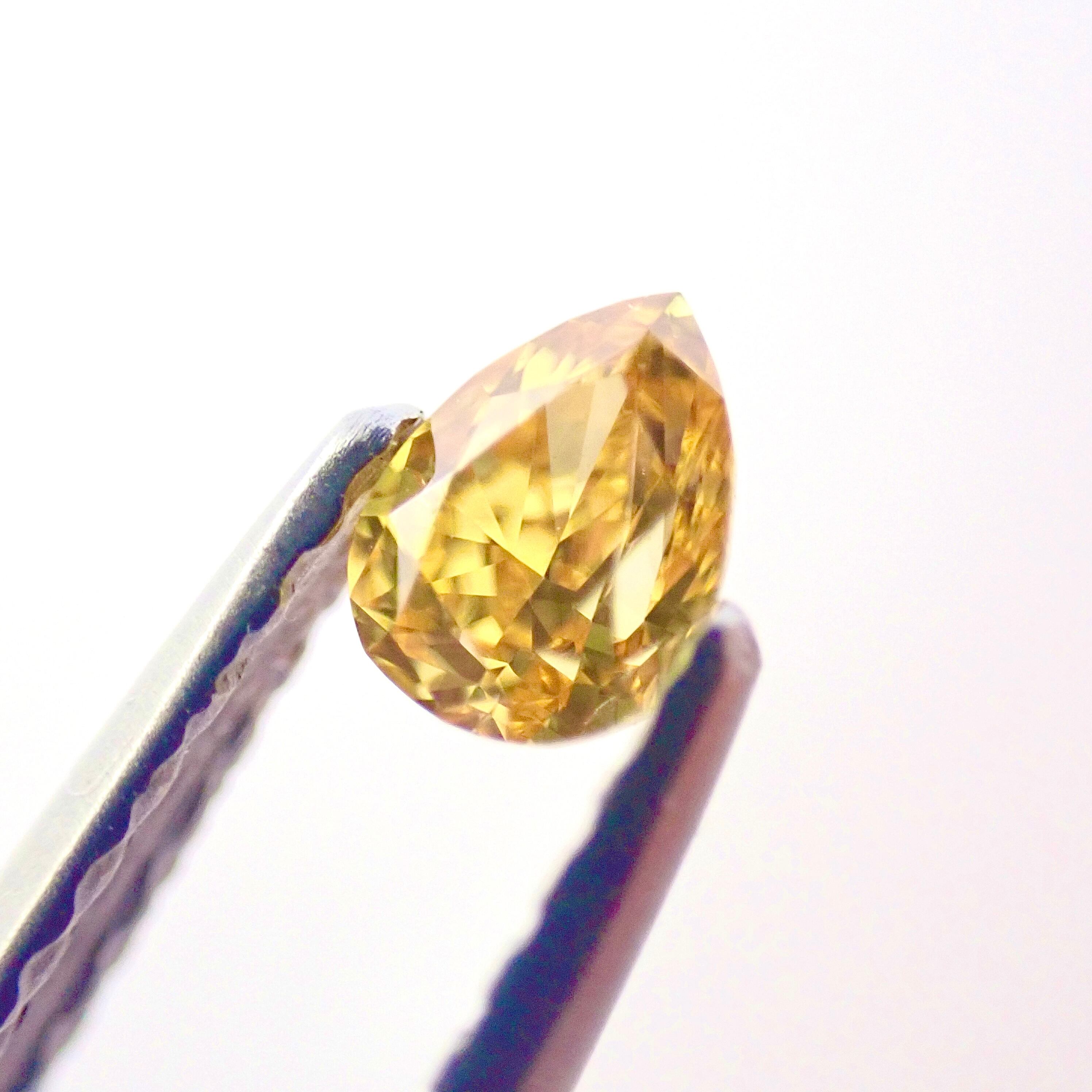 希少】 Fancy Vivid Orangy Yellow 0.236ct ァンシー ビビッド