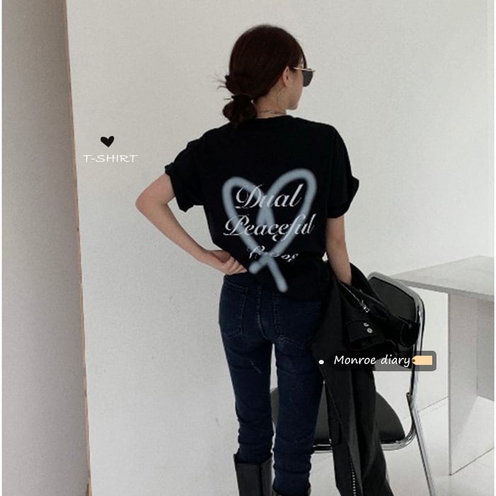 Tシャツ シャツ レディースルーズスプリングサマー 春物 夏物 モンロー75902690489