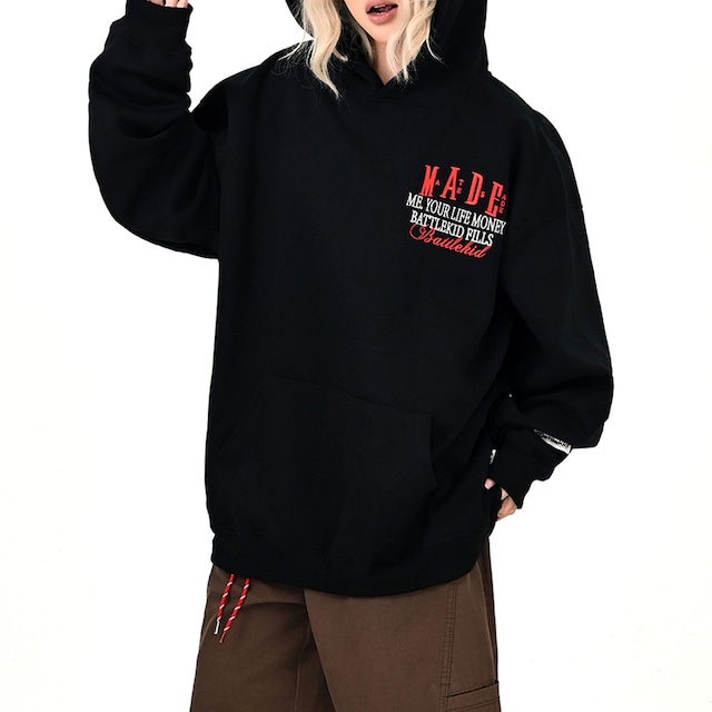 バトルキッドロゴパッチパーカー 2col R01043